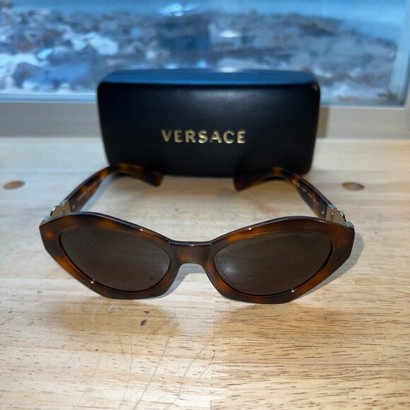 Versace Sunglasses MOD.4334 5119/71 Tortoise Thick Rim Frames - Picture 1 of 11